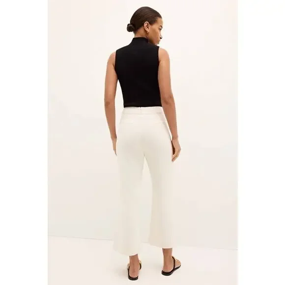 Marie Oliver Mia Crop Pant in Bone White US 6 NWT Minimalist Soft Girl - Picture 3 of 6